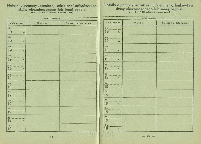 KKE 5431-25.jpg - Dok. Legitymacja ubezpieczeniowa. Legitymacja wydana przez Ubezpieczenia Społeczne w Wilnie dla Michała Katkowskiego (ur. w Taboryszkach), Wilno, 4 IV 1936 r.